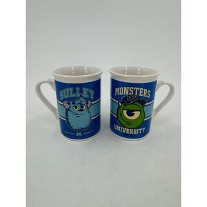 Disney Pixar Monsters University Coffee Mug Sulley&Mike 4.5": Pre-owned Set of 2